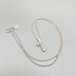 Lisa Leonard Sterling Silver Pearl Simplify Necklace